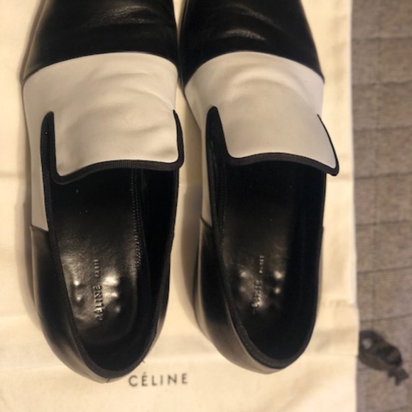 CÉLINE LEATHER ROUND-TOE LOAFERS - Picture 3 of 5